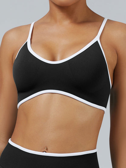 Seamless With Breast Pads Exercise Yoga Halter Bra Vest
