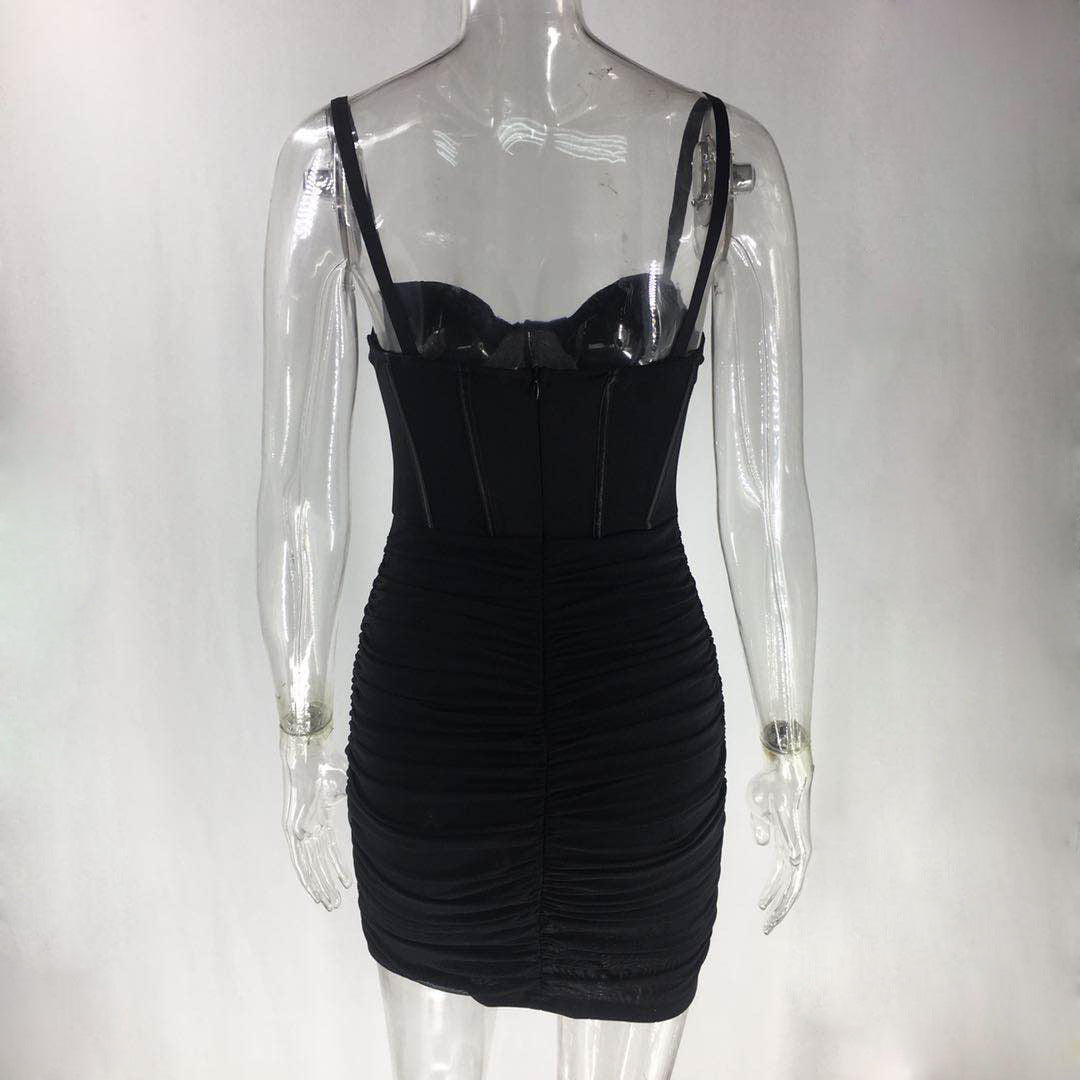 Cupid's Dream Mini Dress - Black