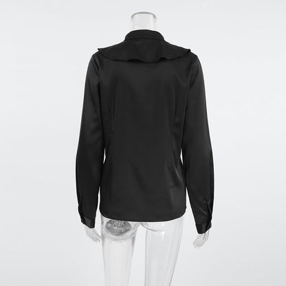 Rufflina Top-Black