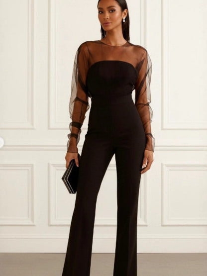 Sleeveless Single-breasted Wide Leg Work Clothes Jumpsuits