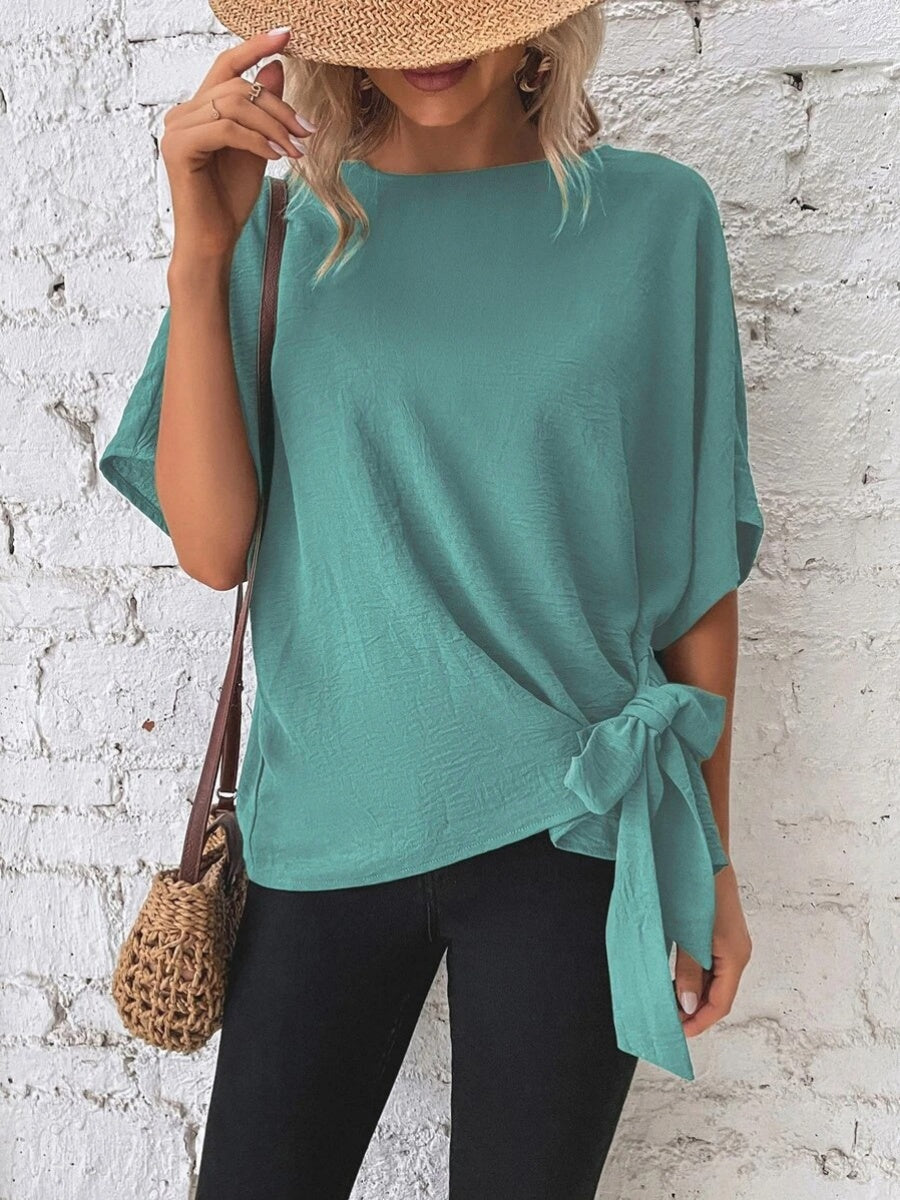 Batwing Sleeve Loose Casual Short-sleeved T-shirt
