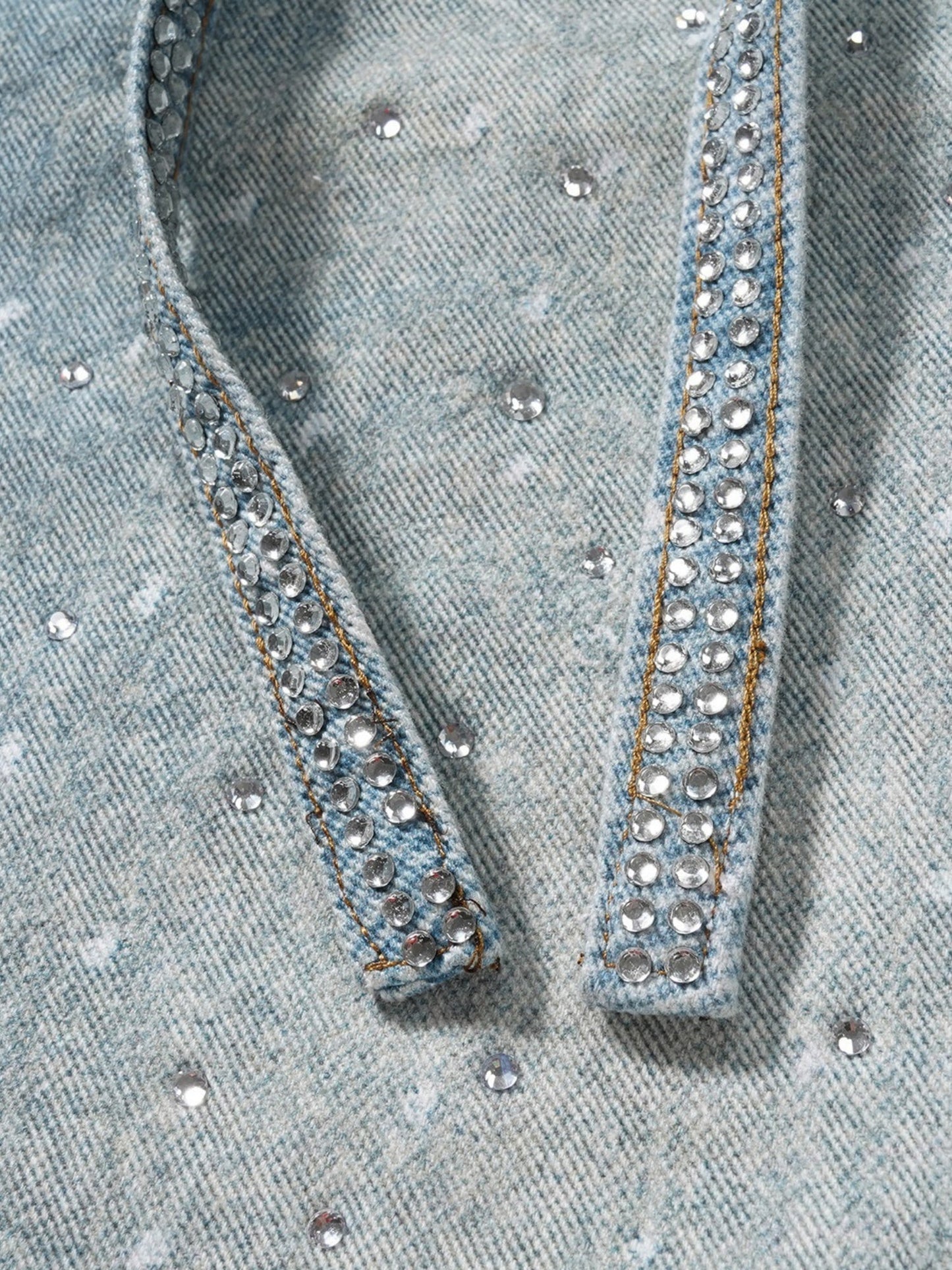 Y2K Diamond Includes Belt Loose-fitting Five-quarter Pants Jeans