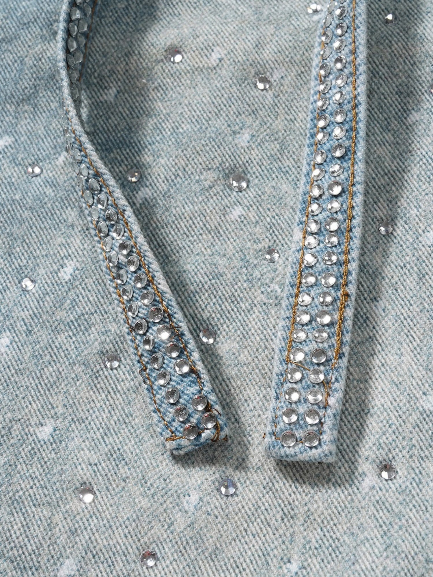Y2K Diamond Includes Belt Loose-fitting Five-quarter Pants Jeans