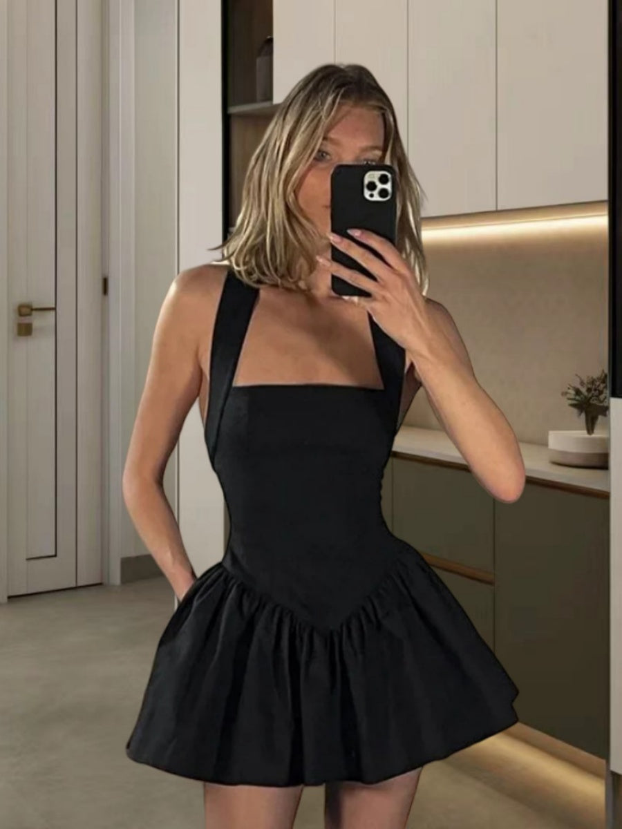 Halter Backless Slim-fit Mini&Short Dresses