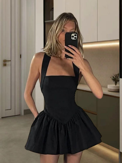 Halter Backless Slim-fit Mini&Short Dresses