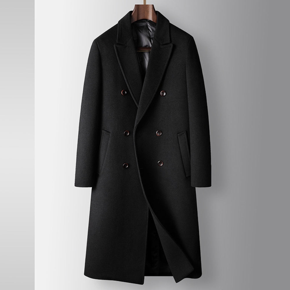 Maison Wool Blend Double-Breasted Overcoat | Autumn Winter