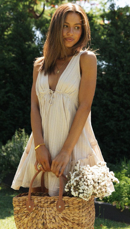 Alfie Mini Dress - Apricot
