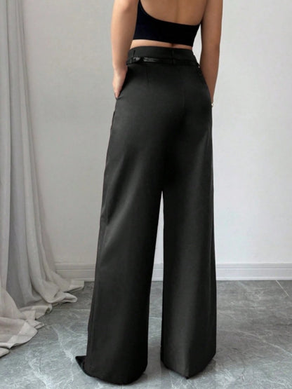 Straight-fit Suit Commuting Pocket Pants
