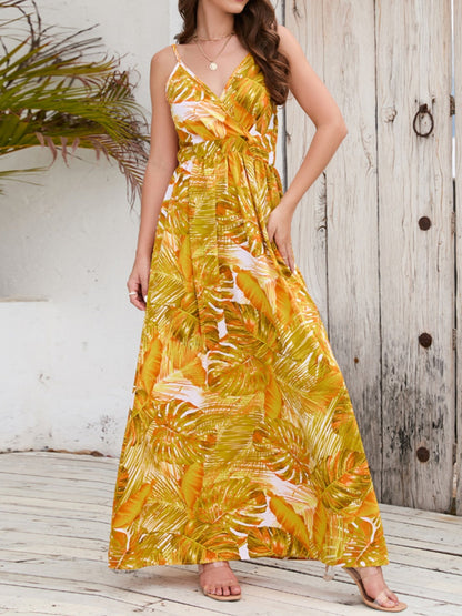 Floral Print Bohemia Camisoles Maxi Dresses