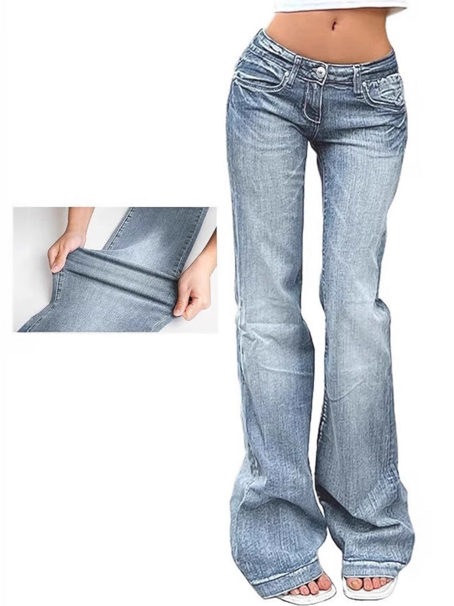 Slim Fit Stretch Washing Trumpet Jeans