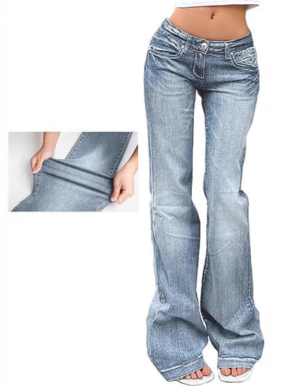 Slim Fit Stretch Washing Trumpet Jeans
