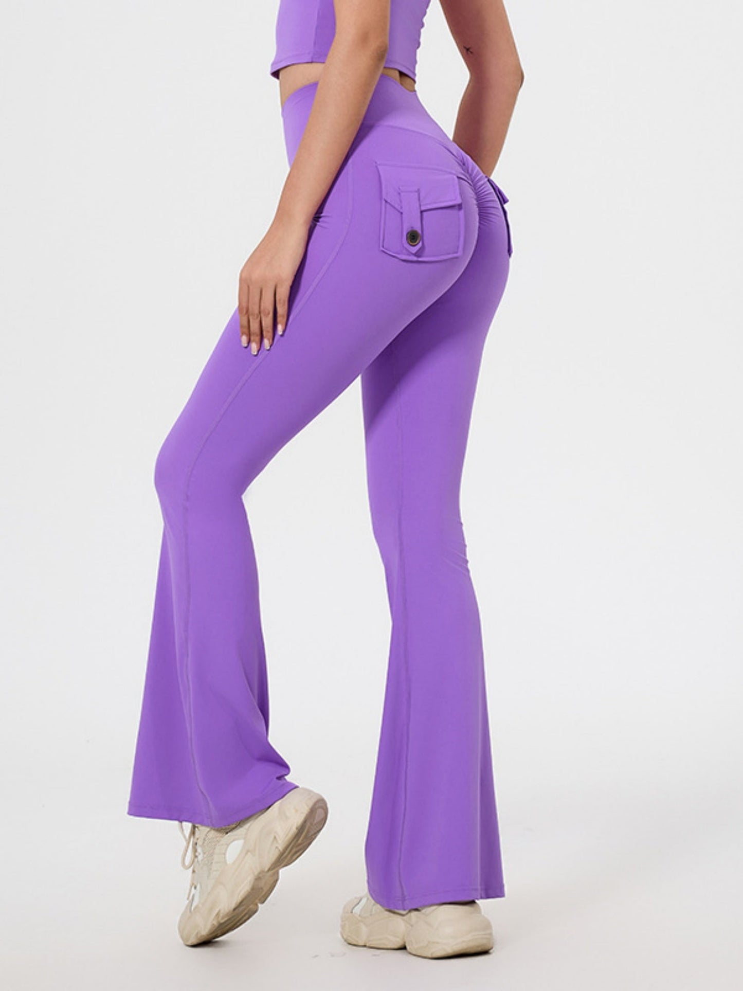 Bare-feel Pocket High-waisted Hip Lift Sports Yoga Pants