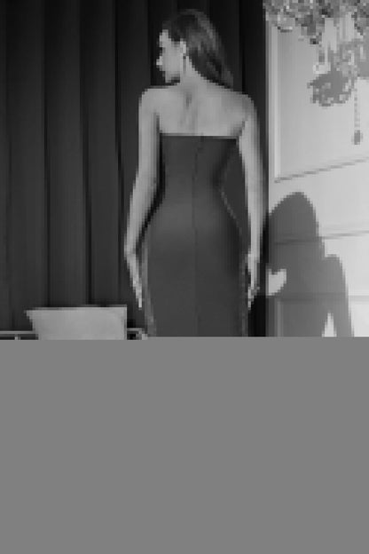 Pica Strapless Cut Out Bandage Dress