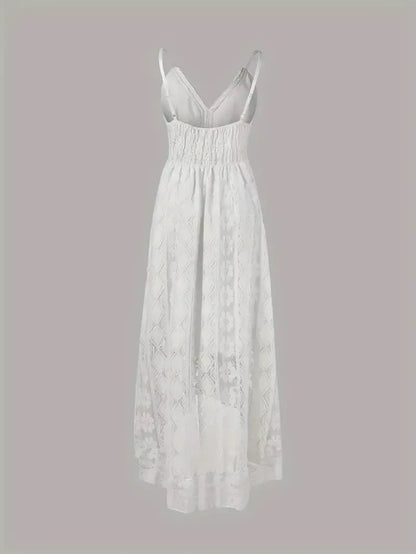 Crochet Lace Maxi Dress for Women