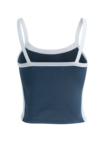 Contrast Trim Vintage Crop Cami Top