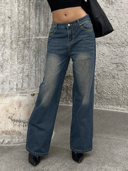 Distressed Straight Loose Boyfriend Jeans
