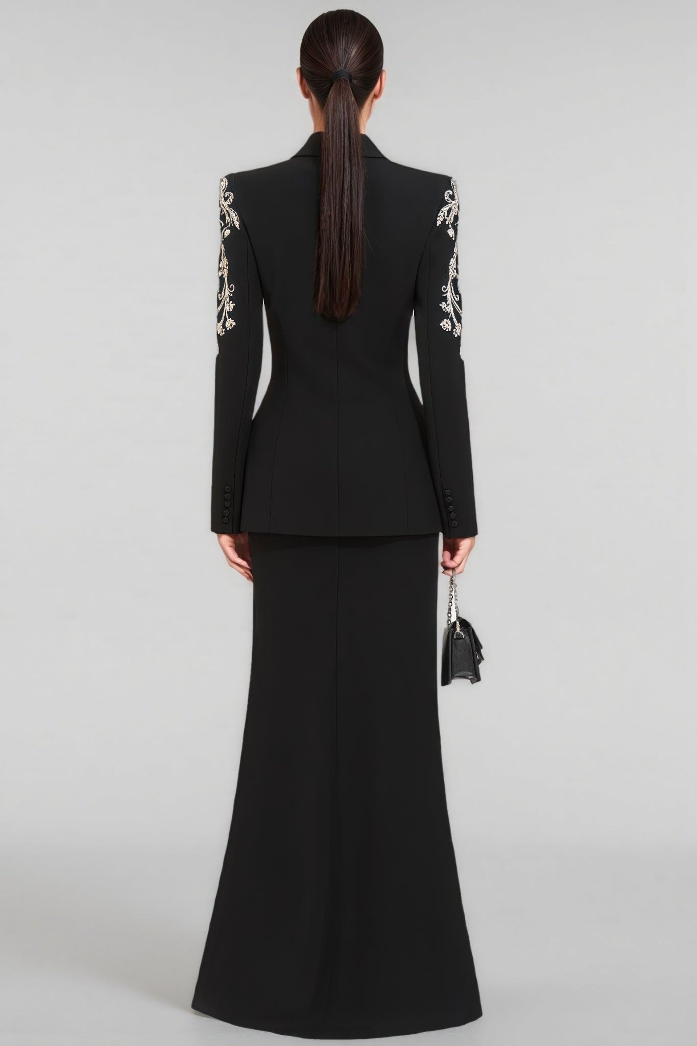 Finald Diamond Studded Maxi Dress Set