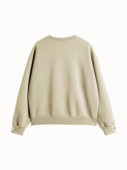 Solid Color Sleeve Embellished Oversized Hoodie