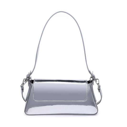 Giselle Metallic Crossbody Bag Silver Mirror