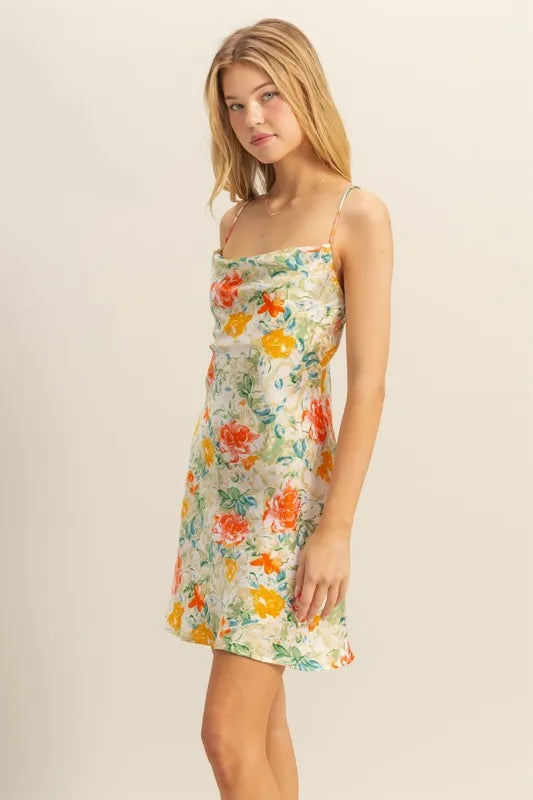 Gardenia Satin Mini Dress