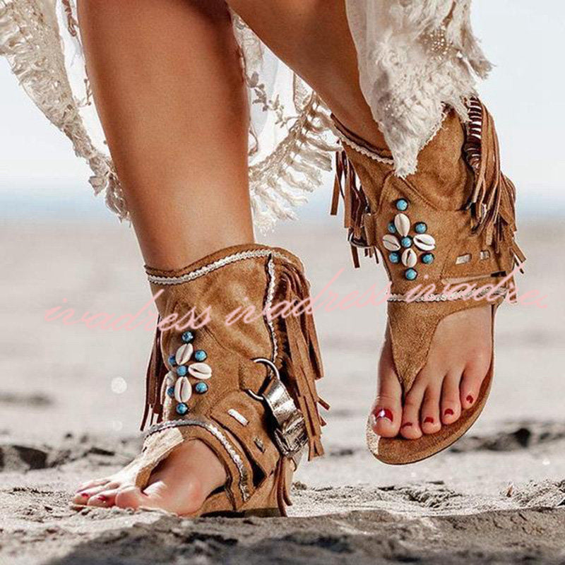 Retro Casual Tassel Roman Beach Women's Shoes