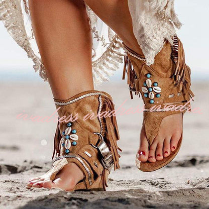 Retro Casual Tassel Roman Beach Women's Shoes