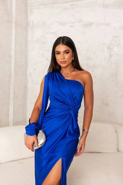 | One-Shoulder Evening Dress