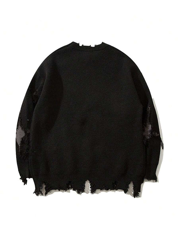 Street Skull Print Oversized Sweaters