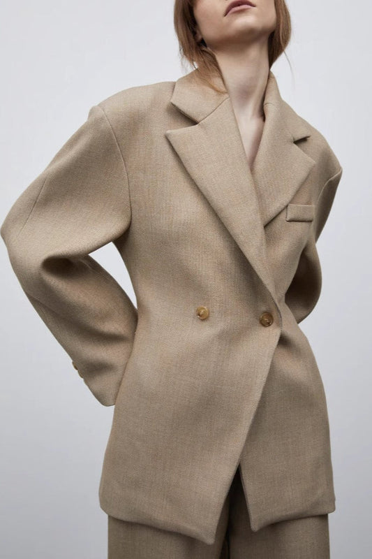 Elevated Relaxed Notch Lapel Blazer