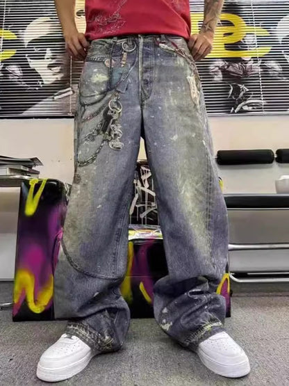 Retro Old Wasteland Style Boyfriend Jeans