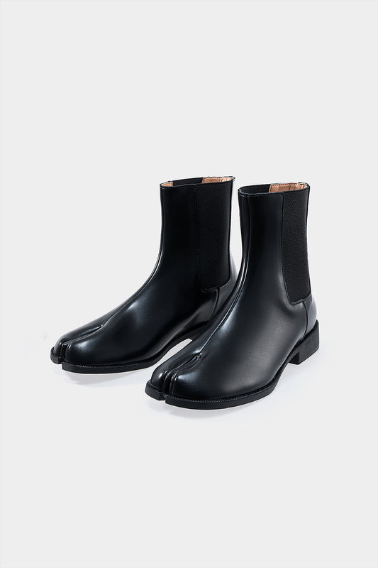 Patchwork Low-Heels Mid Calf Boots
