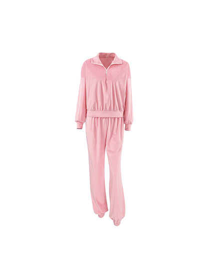 Versatile And Personalized Pink Fashion Two Piece