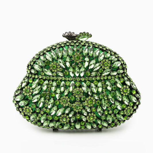 Green Ophelia Crystals Clutch