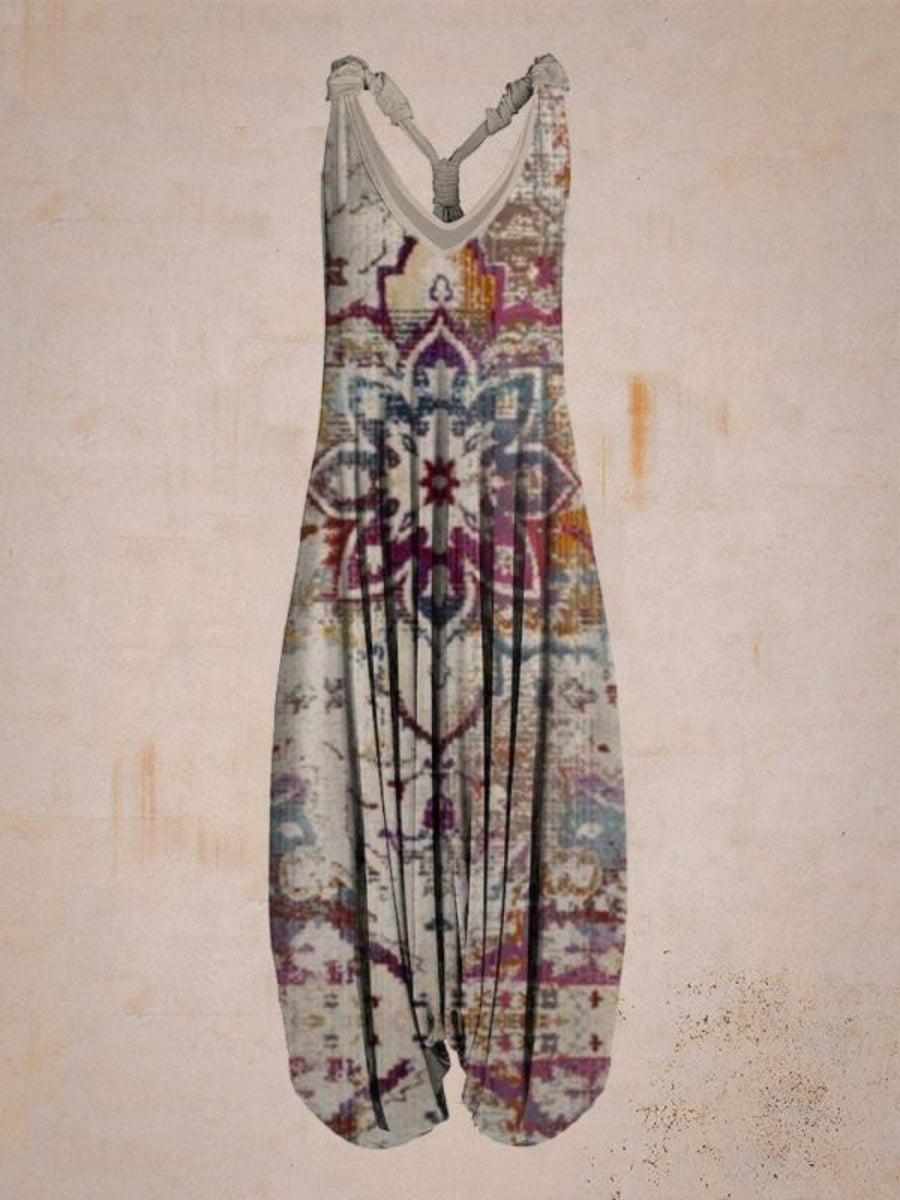 Printed Camisoles Loose-fit Jumpsuits