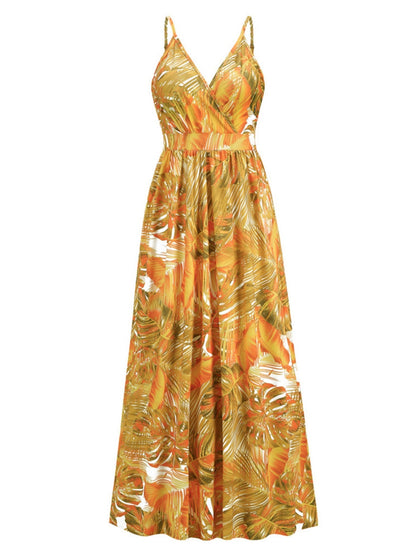 Floral Print Bohemia Camisoles Maxi Dresses