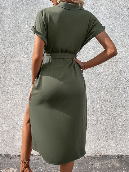 Shirt Hunter Short Sleeves Midi Dress