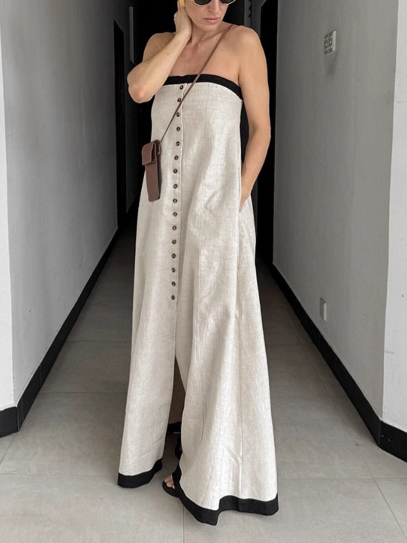 Kara Linen Maxi Dress