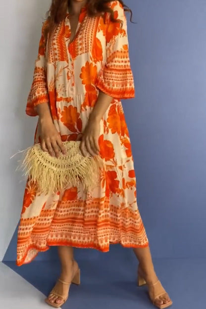Women's Graphic Print Midi Dress