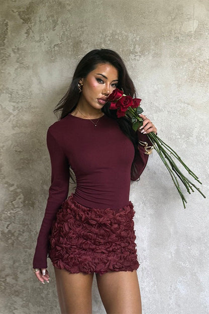 Long Sleeve Floral Mini Dress