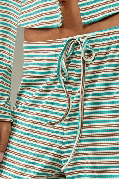 | Stripe Button Cord Two Piece Set