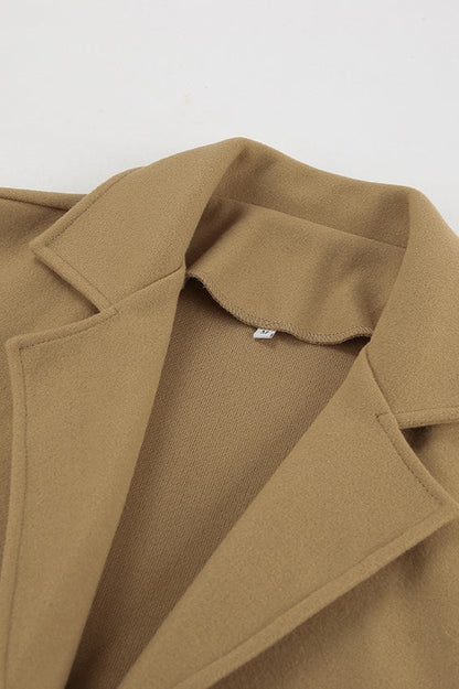 Brown Boucle Notch Lapel Jacket