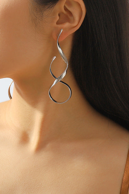 Simple Geometric Wrap Asymmetrical Earrings
