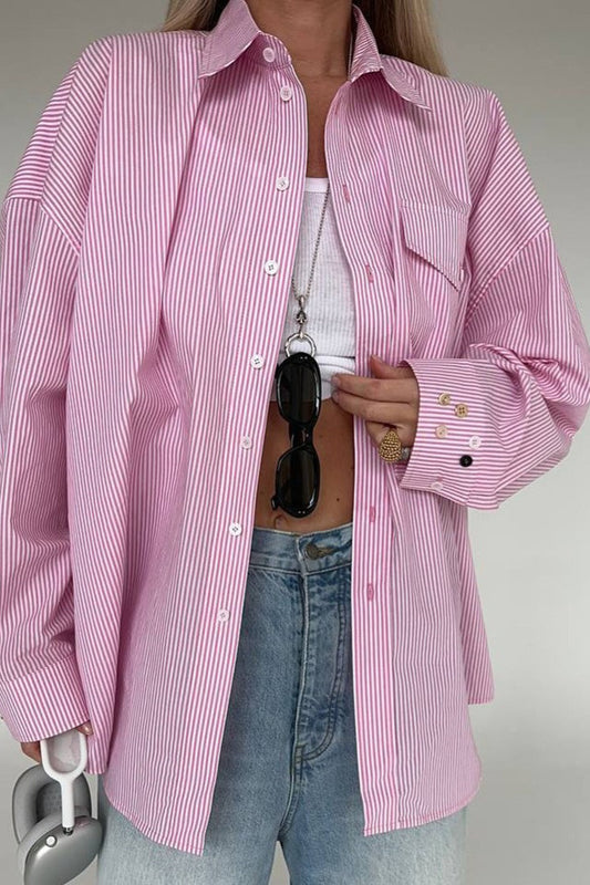 Asymmetric Button Back Cutout Blouse