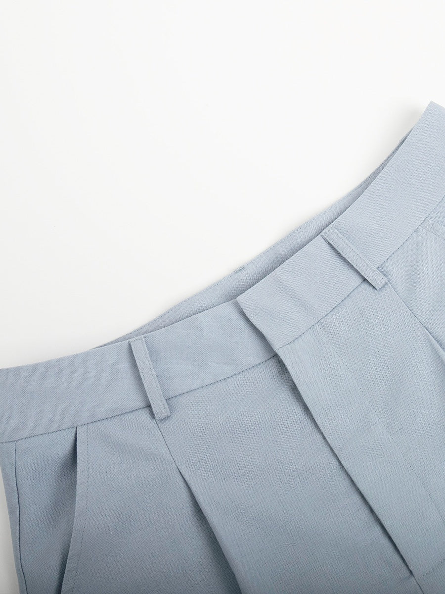 Flax Commuter Vest Loose Shorts Set 2-piece Sets