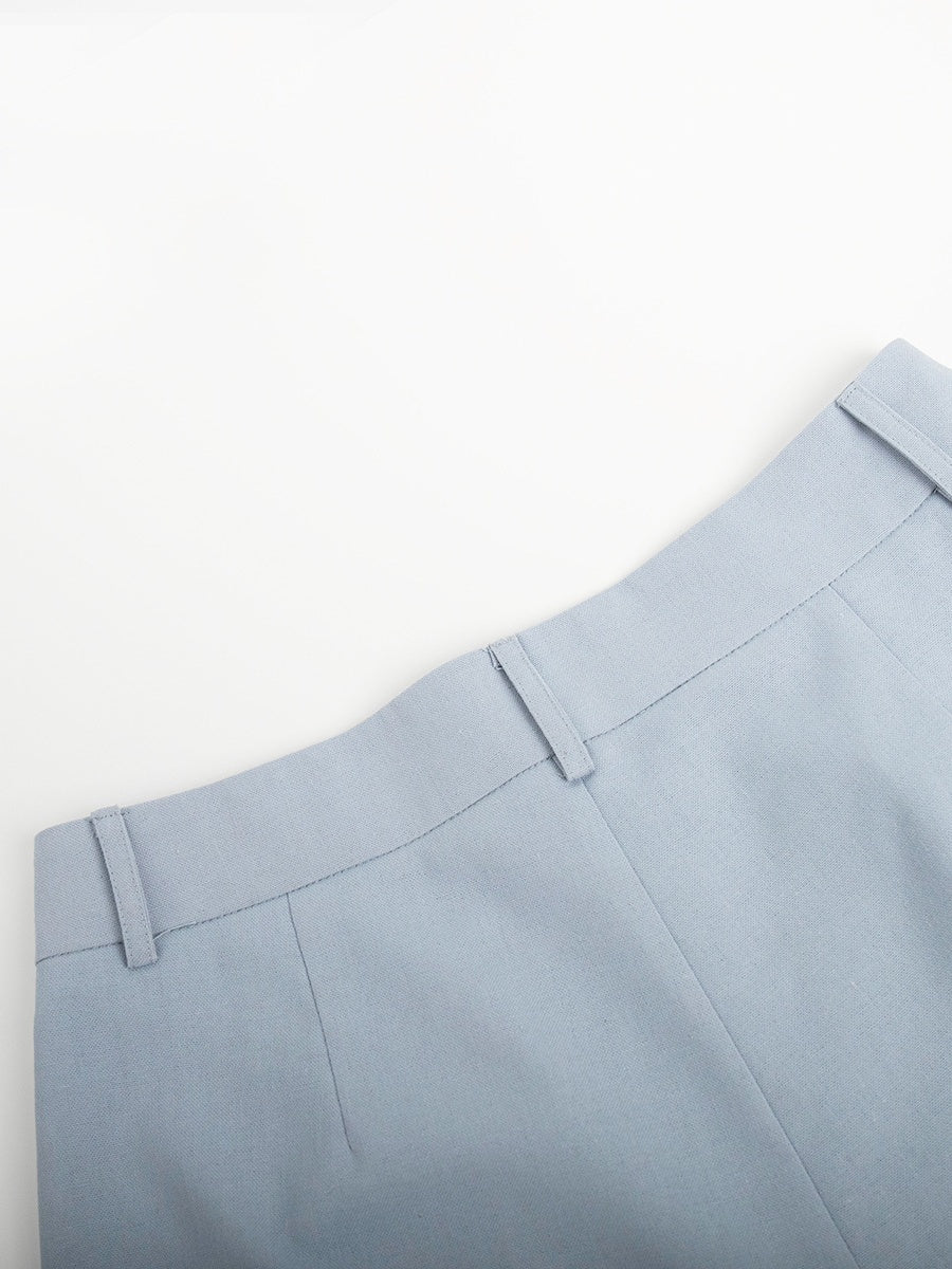 Flax Commuter Vest Loose Shorts Set 2-piece Sets