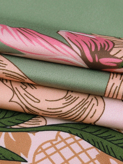 V-neck Camisoles Printed Sexy Backless Maxi Dresses