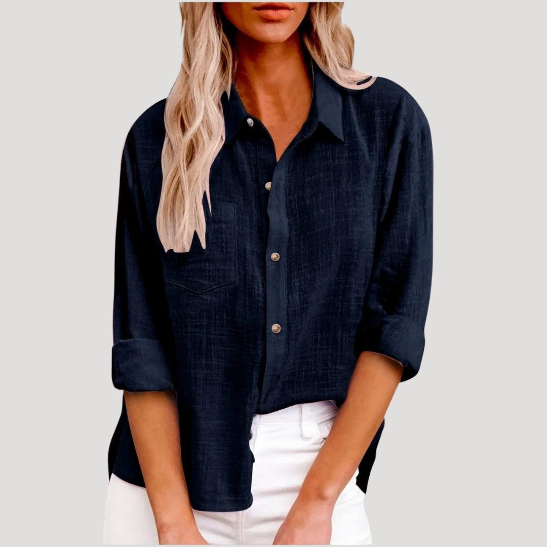 | Oversized cotton shirt in summer style