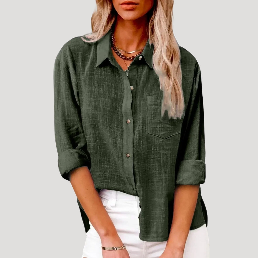 | Oversized cotton shirt in summer style