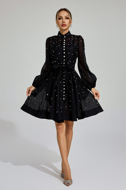Bentham Black Diamond Embellished Mini Dress