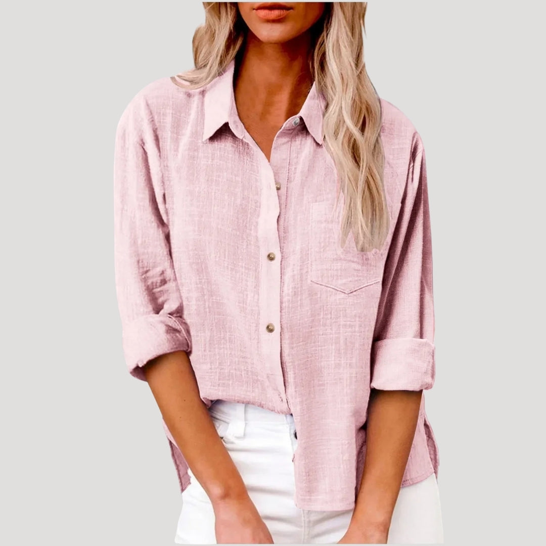 | Oversized cotton shirt in summer style